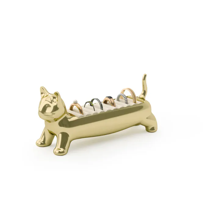 Hovedbilde Umbra Ali Cat Ringholder Messing