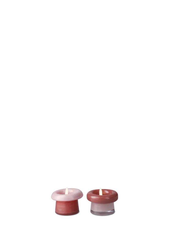 Holmegaard Soma Telysholder Rosa/Terracotta 2 stk