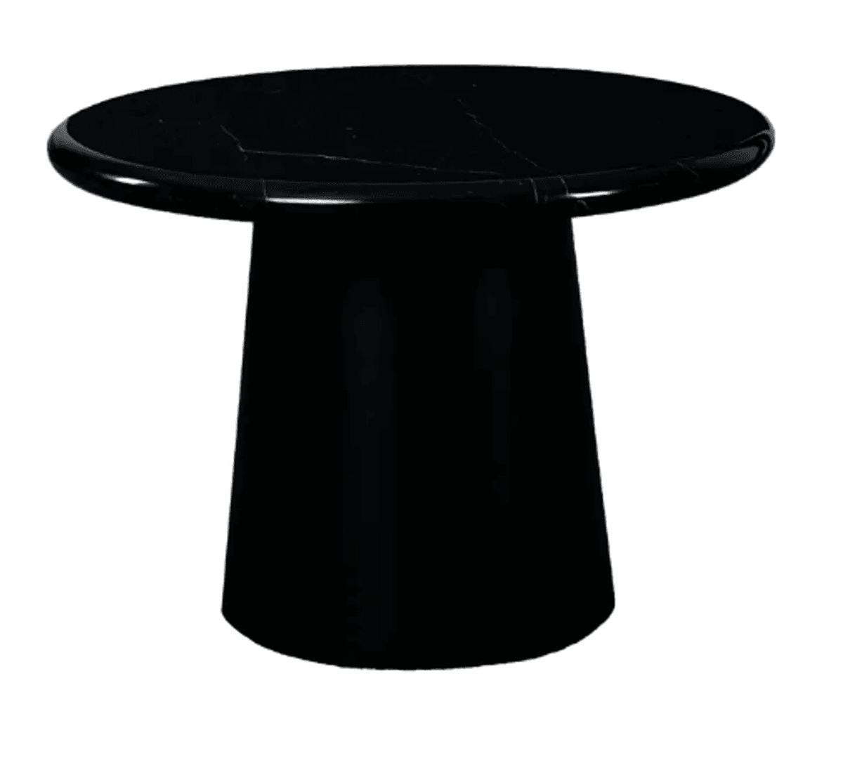 Trend Collection Utah Sofabord Marmor Svart Ø60 x H43 cm – Sort Base