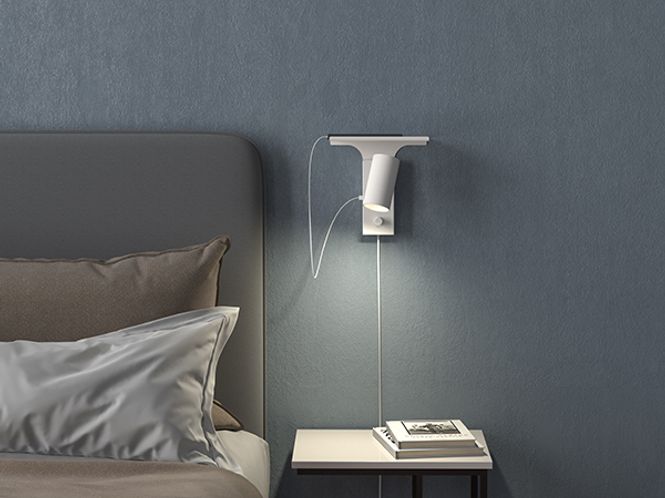 Hovedbilde Belid Tyson Vegglampe USB Venstre Hvit